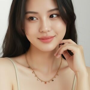 Colorful Balls Necklace  with Colorful Zircon